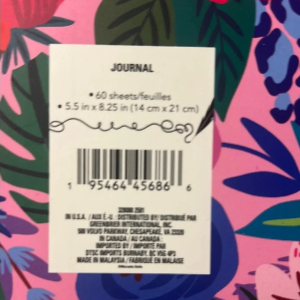 NWT 🌺 Floral Pink Notebook with Elastic Band Journal Girly 🌺 - Picture 10 of 16